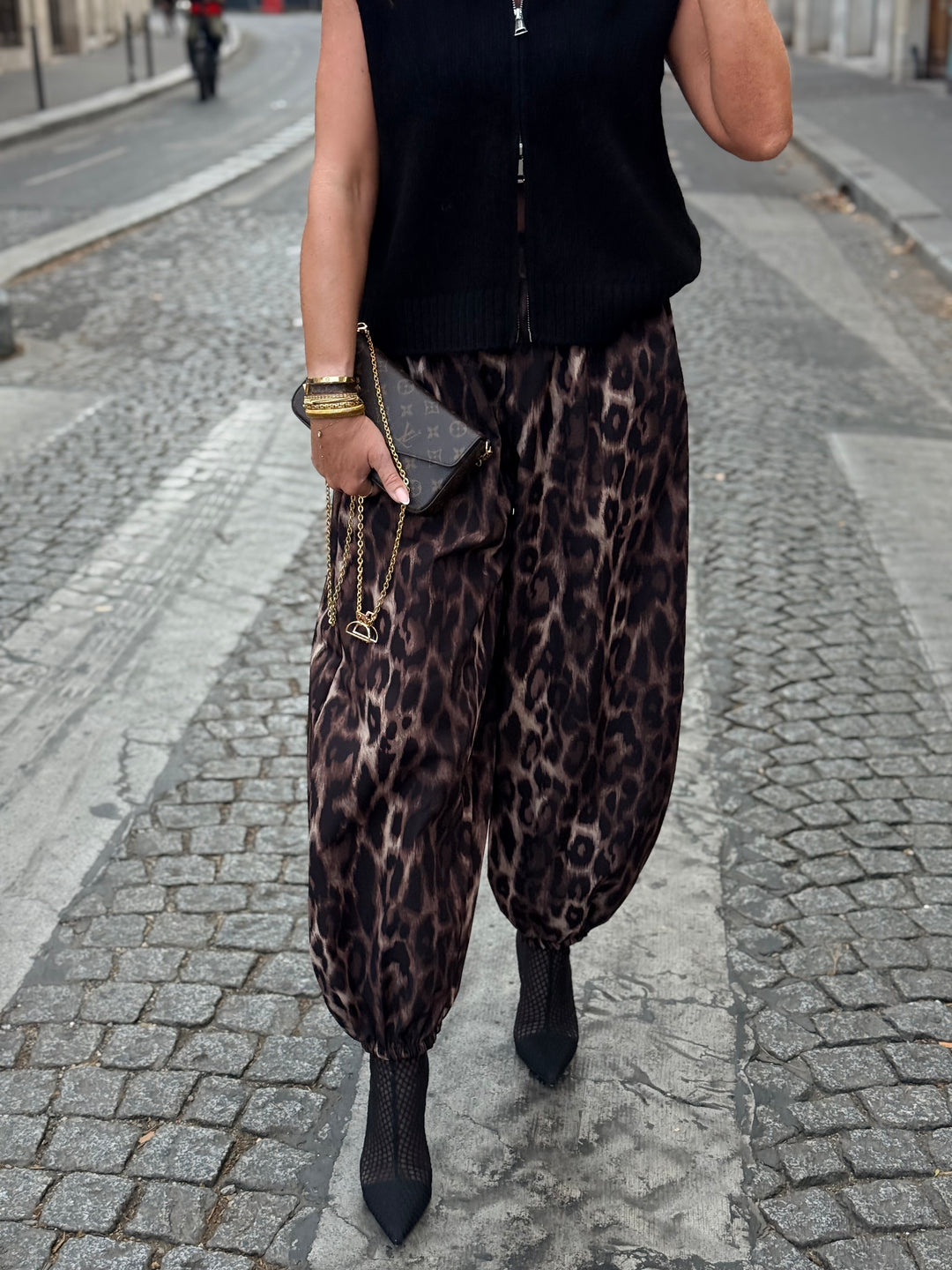 Pantalon ballon léopard