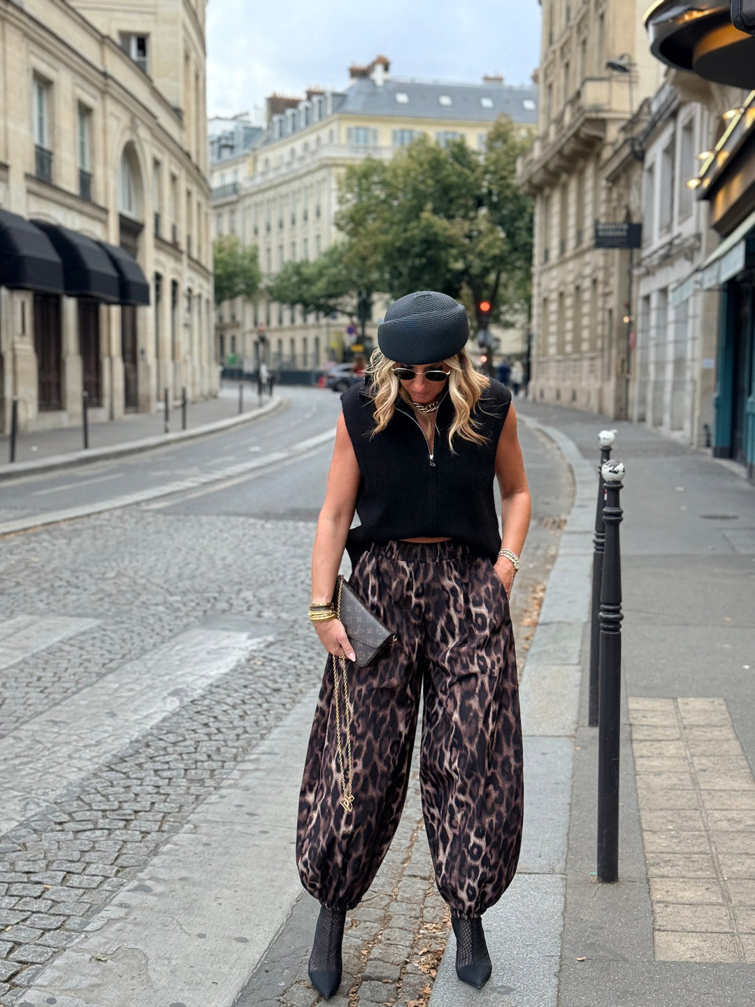 Pantalon ballon léopard