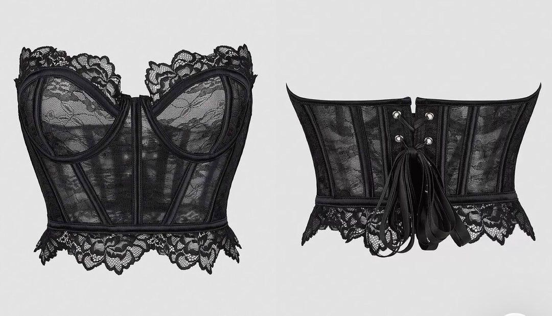 Corset dentelle Noir ST15616
