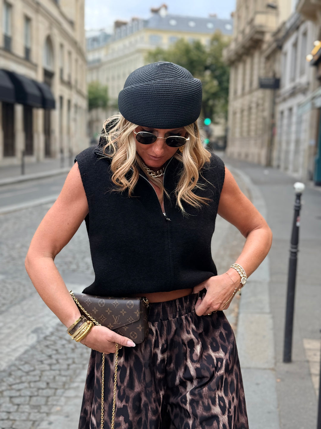 Pull sans manches zip