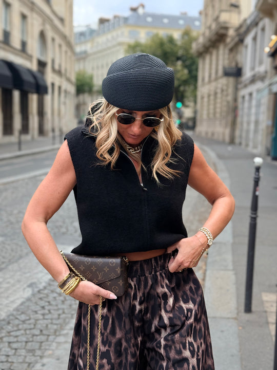 Pull sans manches zip
