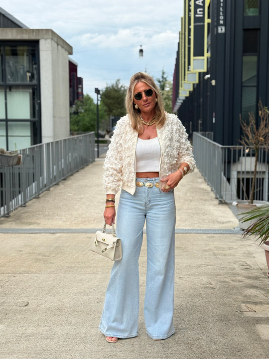 Jean extra large bleu claire T6096