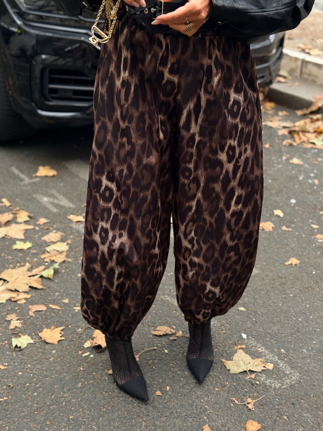 Pantalon ballon léopard