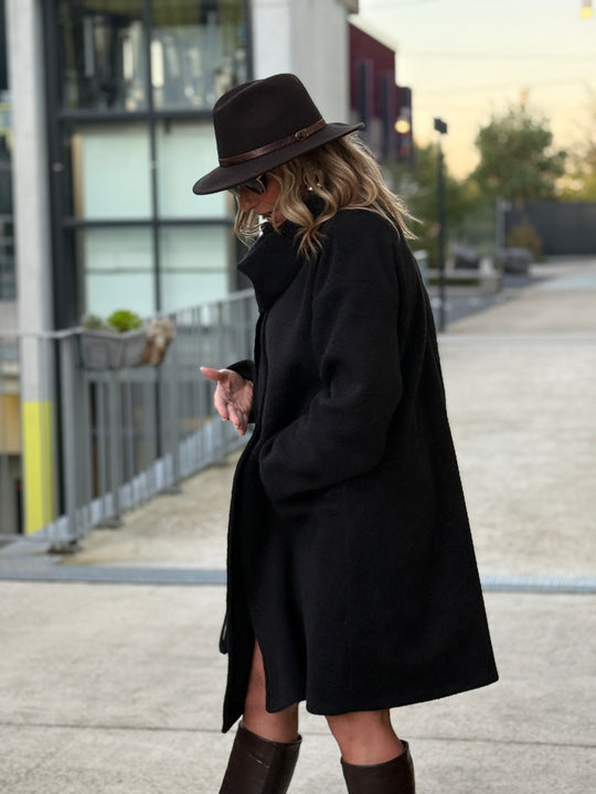 Manteau écharpe frange 5533