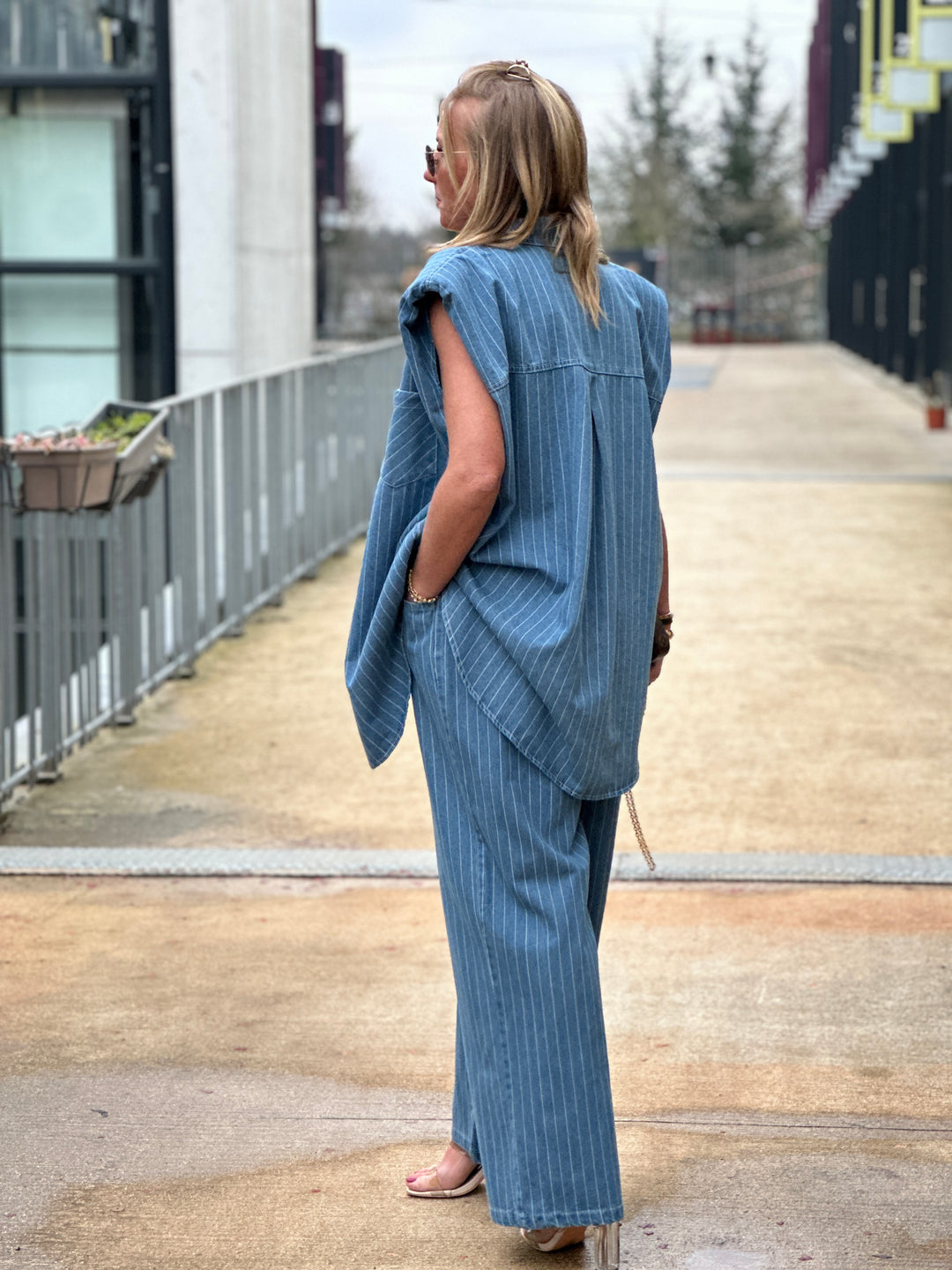 Ensemble jean rayure Bleu claire  / Tiago