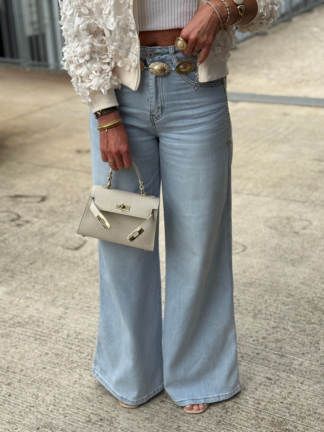 Jean extra large bleu claire T6096