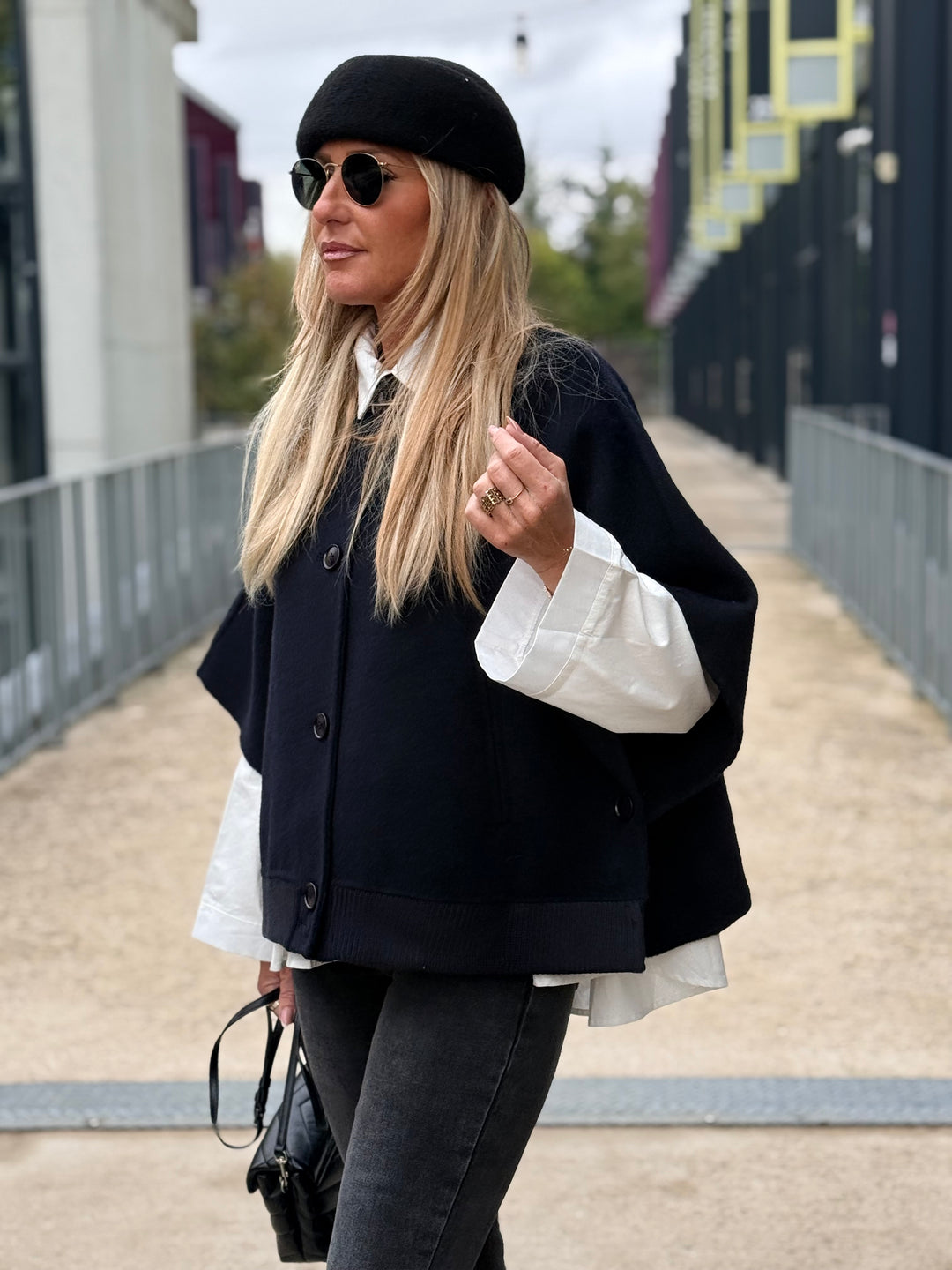 Veste laine bleu marine sy815