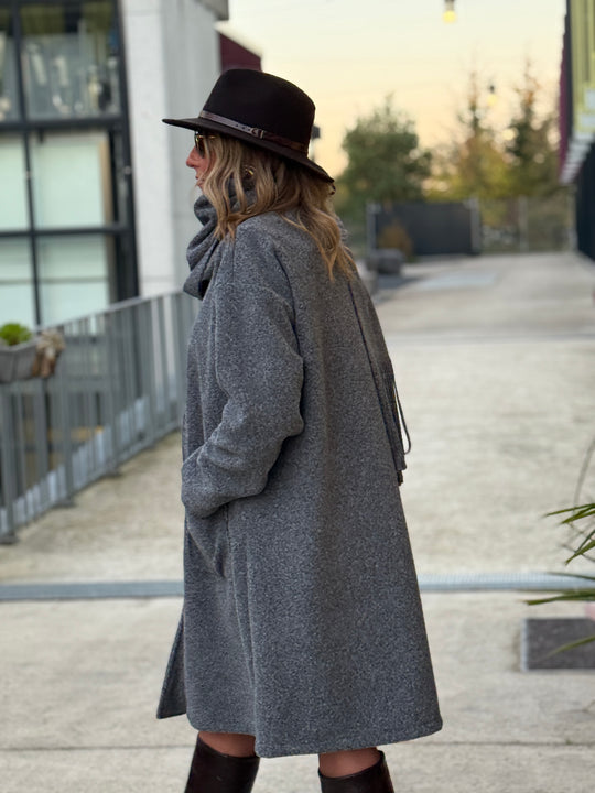 Manteau écharpe frange 5533