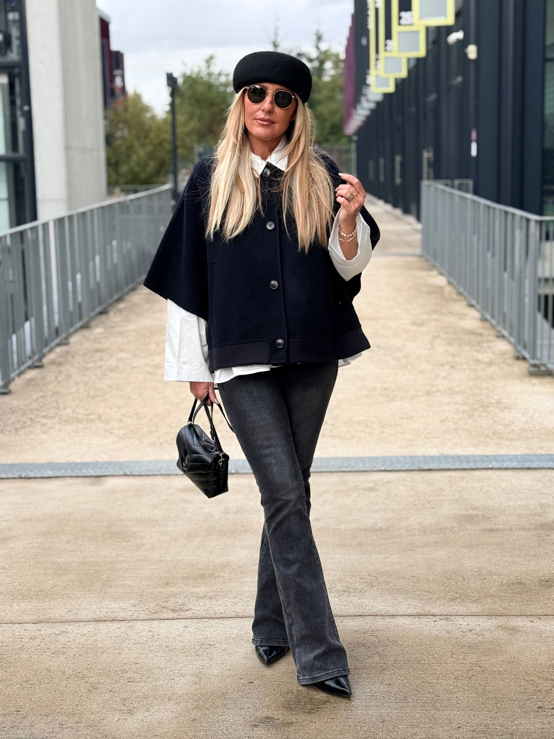 Veste laine bleu marine sy815