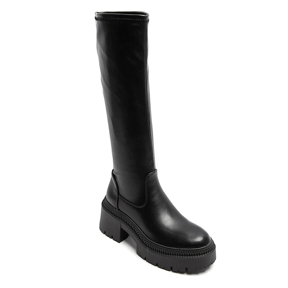 Bottes hautes plateforme NOIR 9671