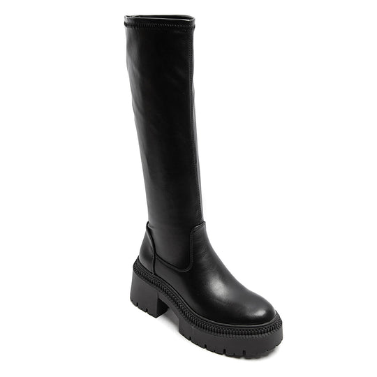 Bottes hautes plateforme NOIR 9671