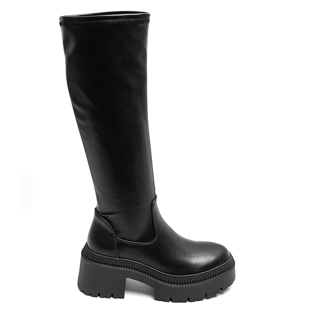 Bottes hautes plateforme NOIR 9671