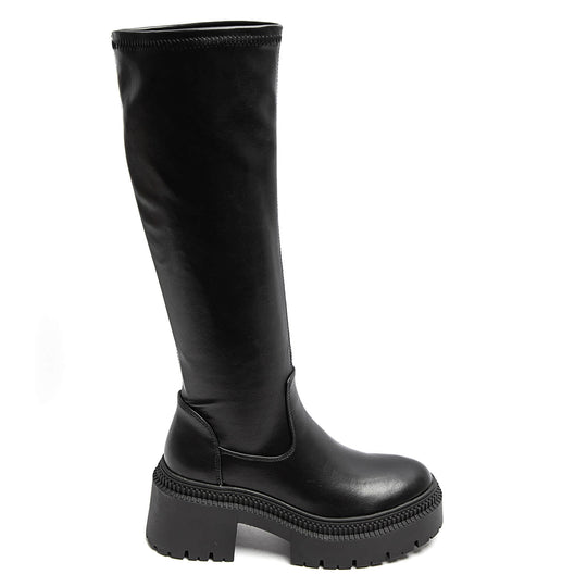 Bottes hautes plateforme NOIR 9671