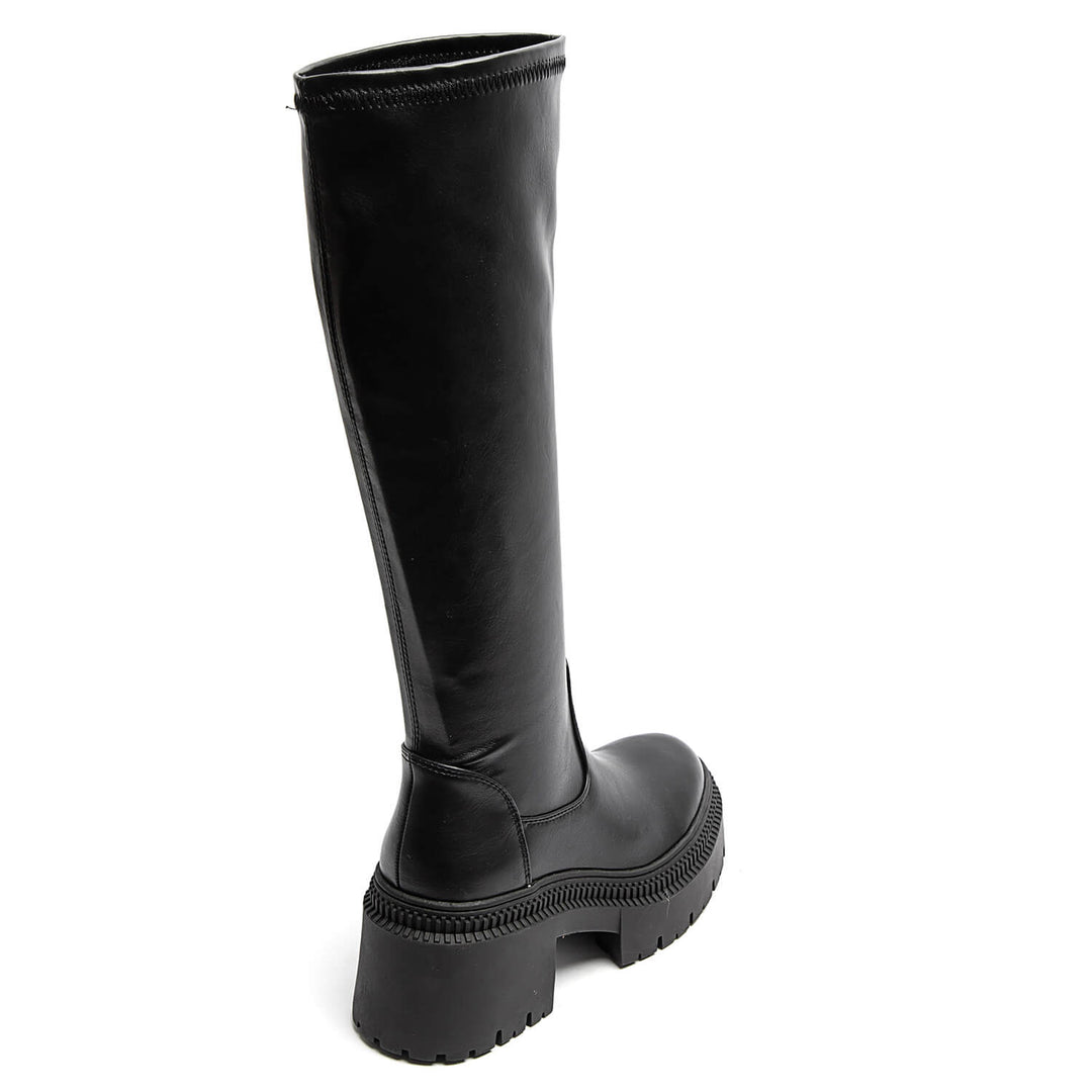 Bottes hautes plateforme NOIR 9671