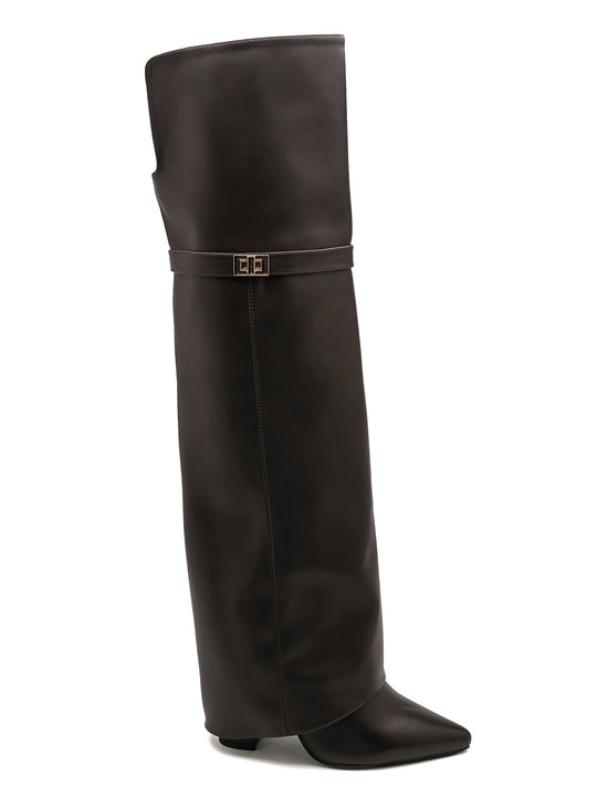 Bottes cuissarde hautes similicuir NOIR 2511