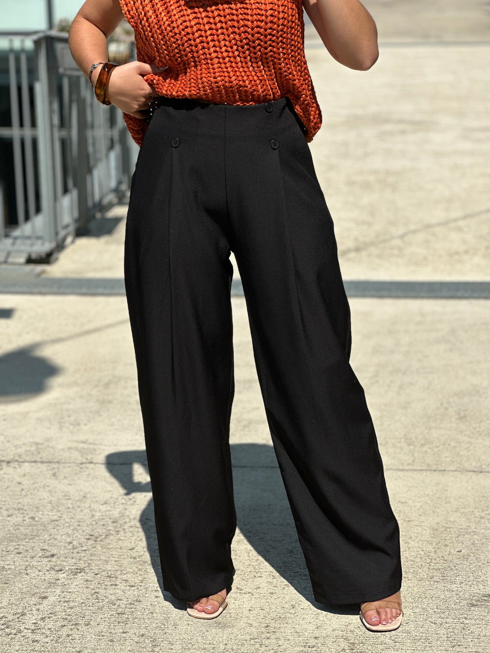 Pantalon à pince noir M765