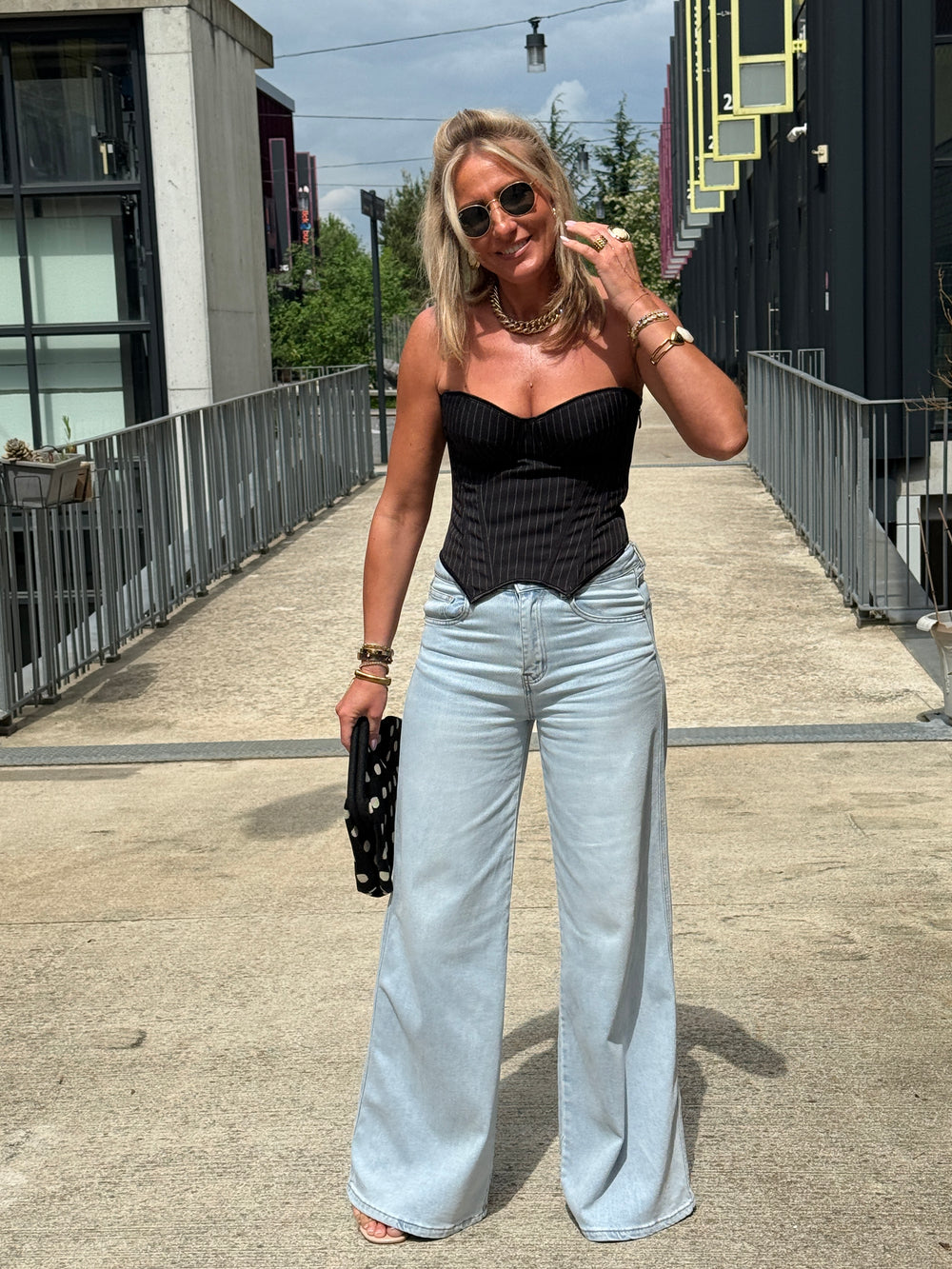 Jean extra large bleu claire T6096