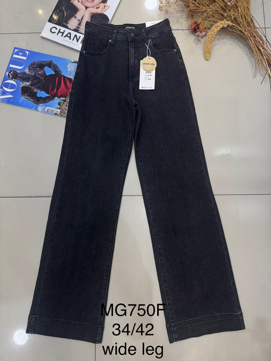 JEANS droite Noir/gris MG750