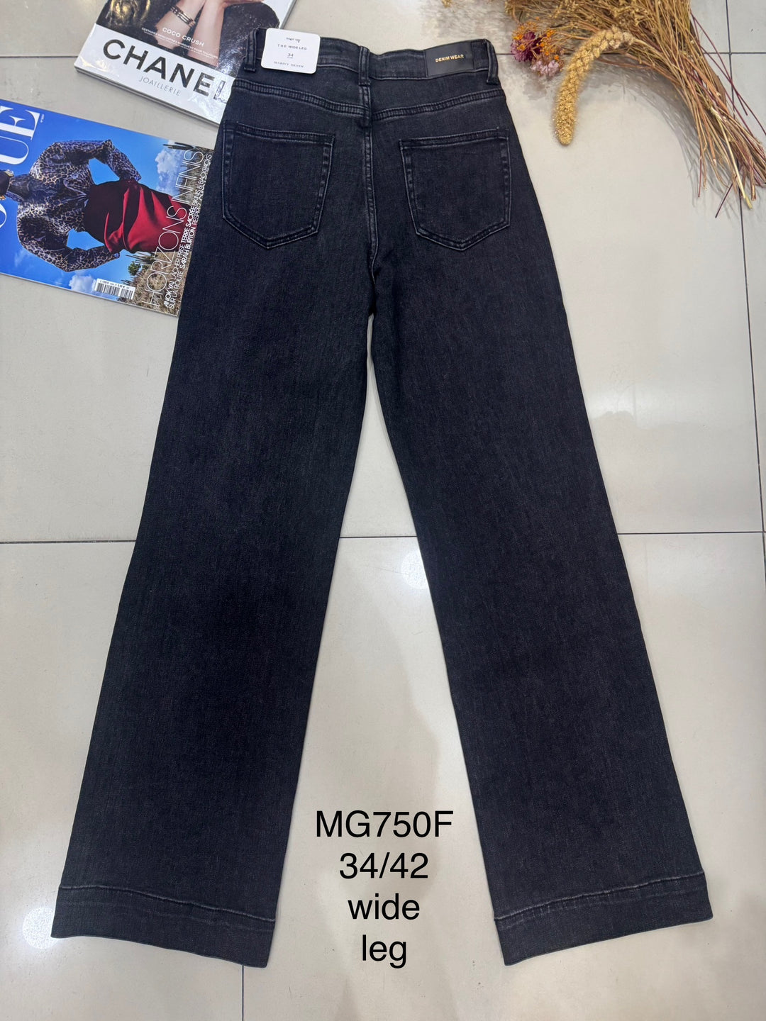 JEANS droite Noir/gris MG750