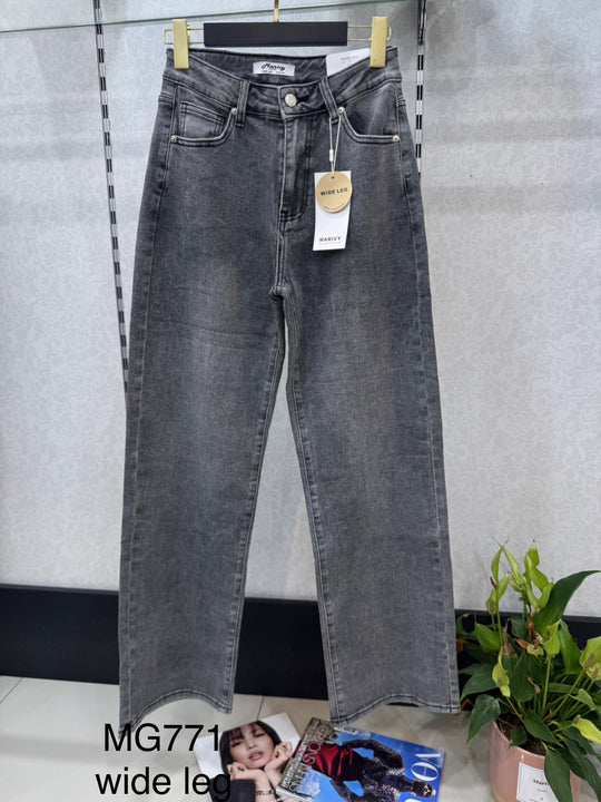 JEANS WIDE LEG Gris  MG771