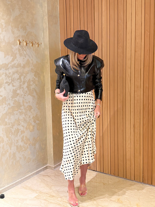 Veste similicuir courte noire 12916