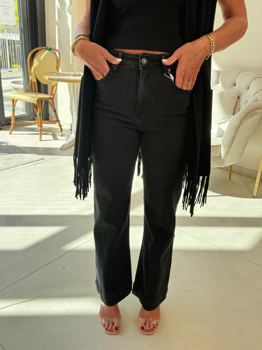 JEANS droite Noir/gris MG750