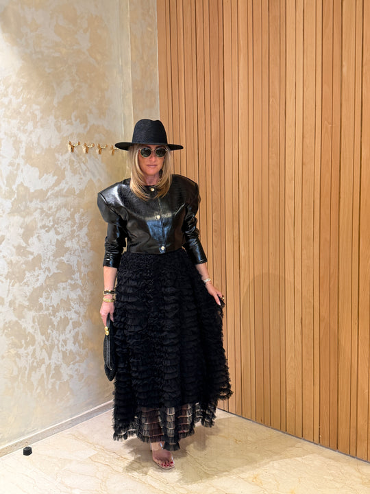 Jupe tutu volant Noir  6228