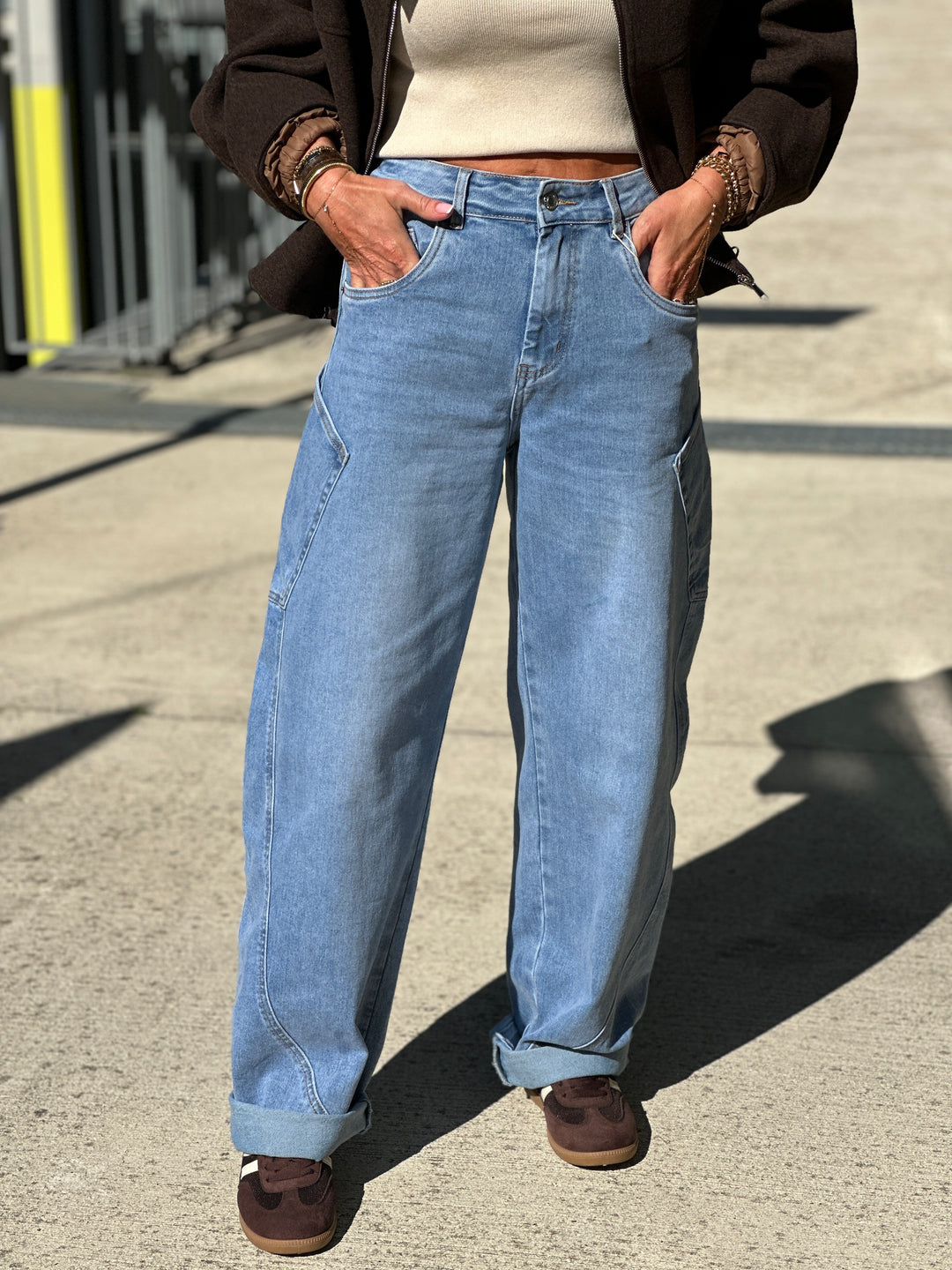 Jean ballon skater Bleu 8820