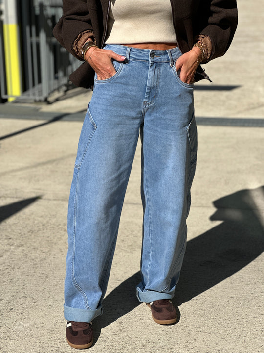 Jean ballon skater Bleu 8820