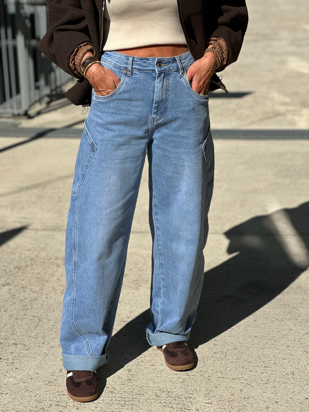 Jean ballon skater Bleu 8820