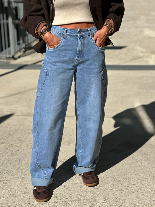 Jean ballon skater Bleu 8820