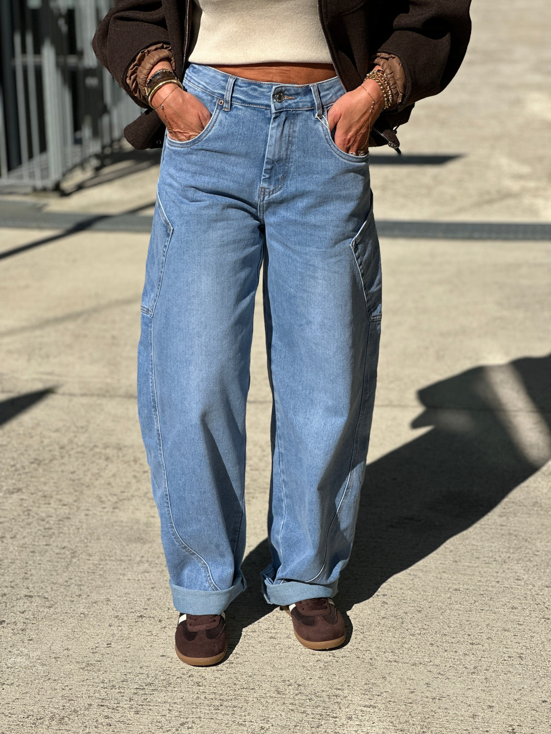 Jean ballon skater Bleu 8820