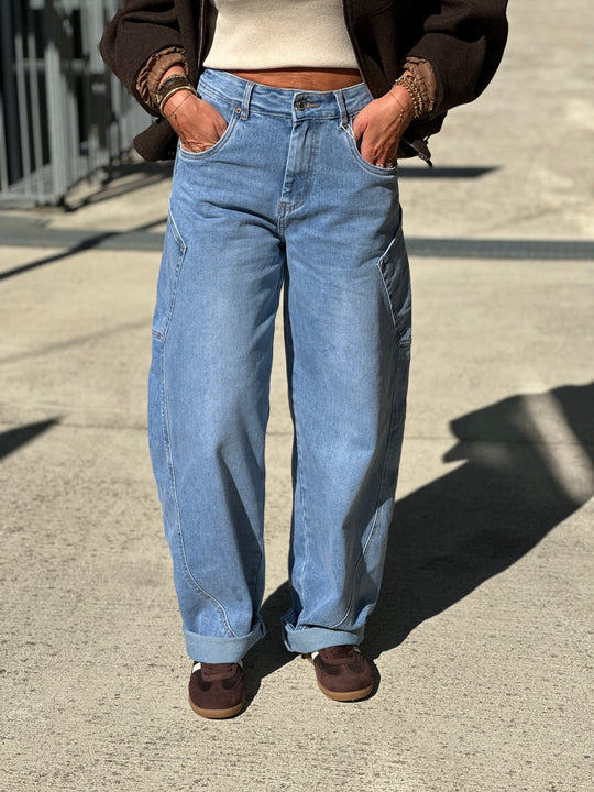 Jean ballon skater Bleu 8820