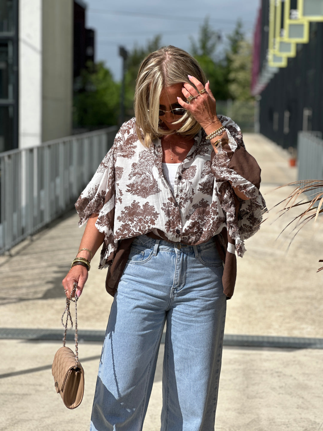 Blouse choco imprimée 5185