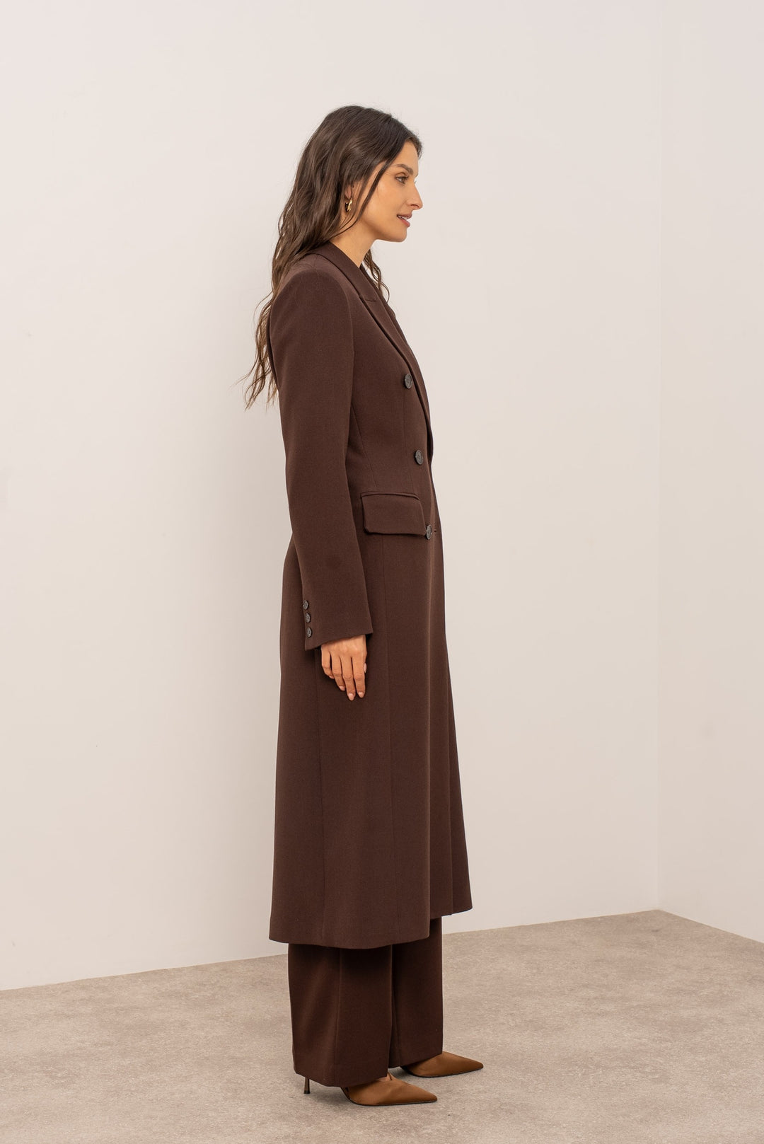 Manteau Blazer long Choco 2442