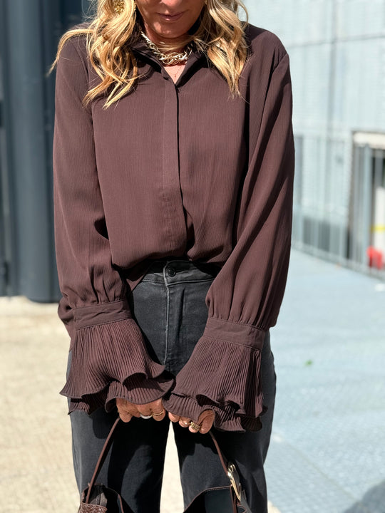 Chemise bohème manches volants Choco PF615