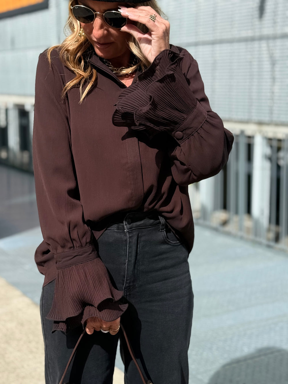 Chemise bohème manches volants Choco PF615