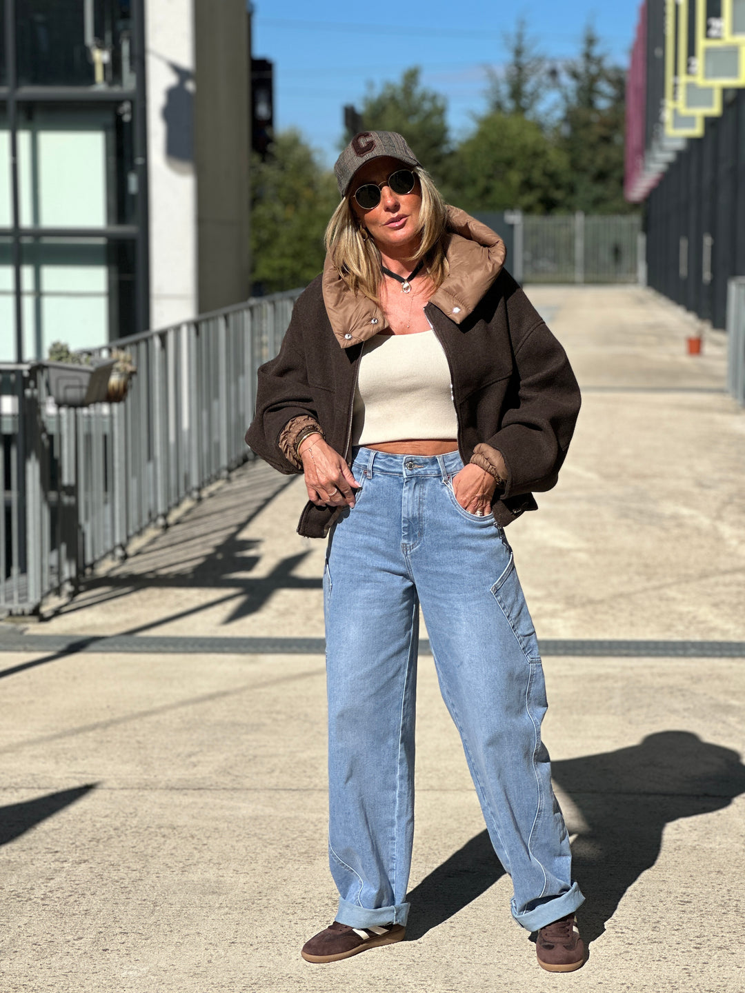 Bomber lainer capuche Choco OX9085