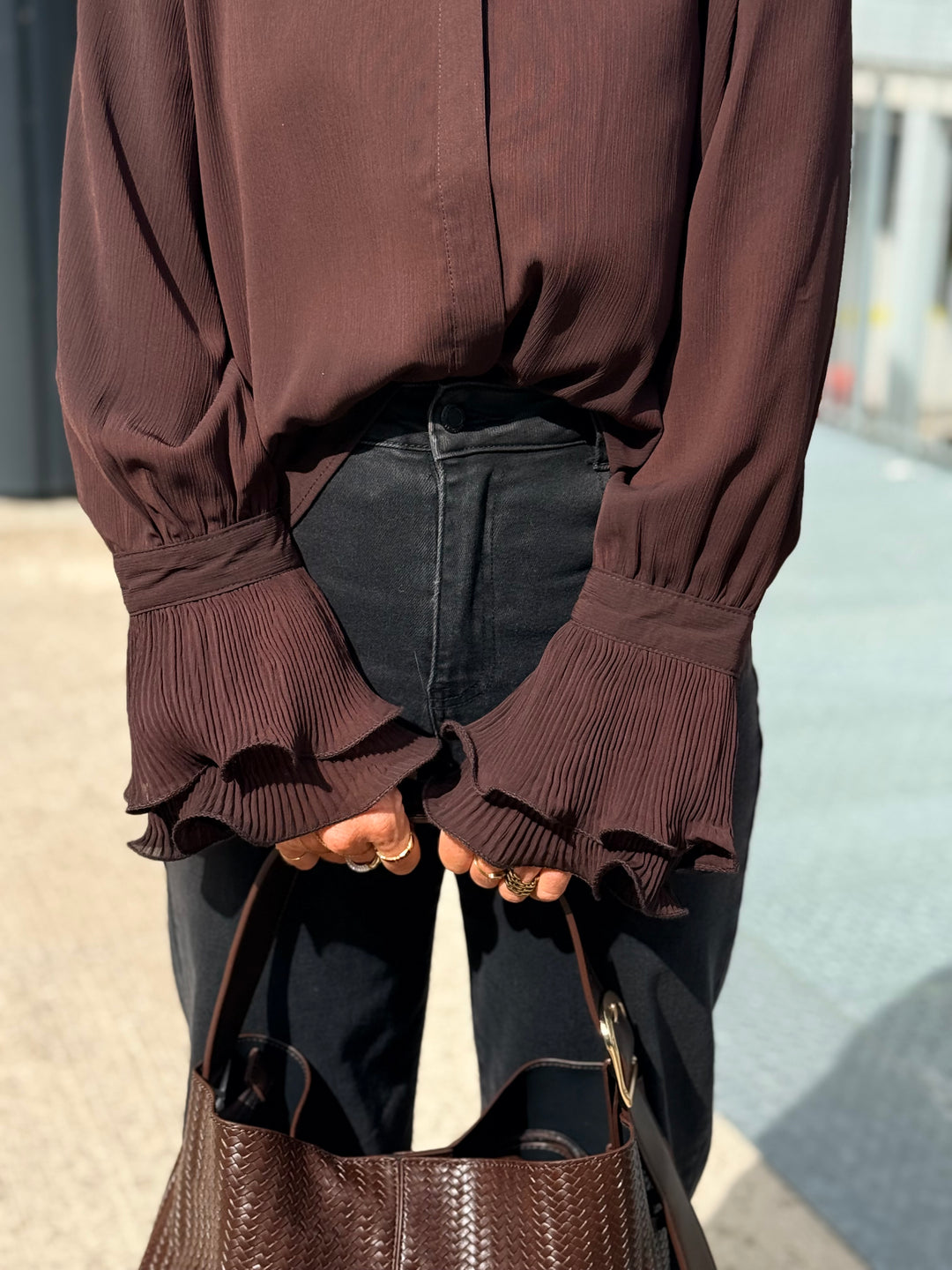 Chemise bohème manches volants Choco PF615