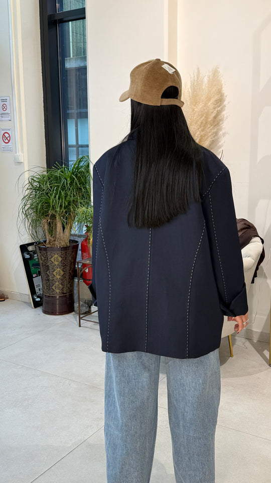 Blazer couture  bleu marine 11533V