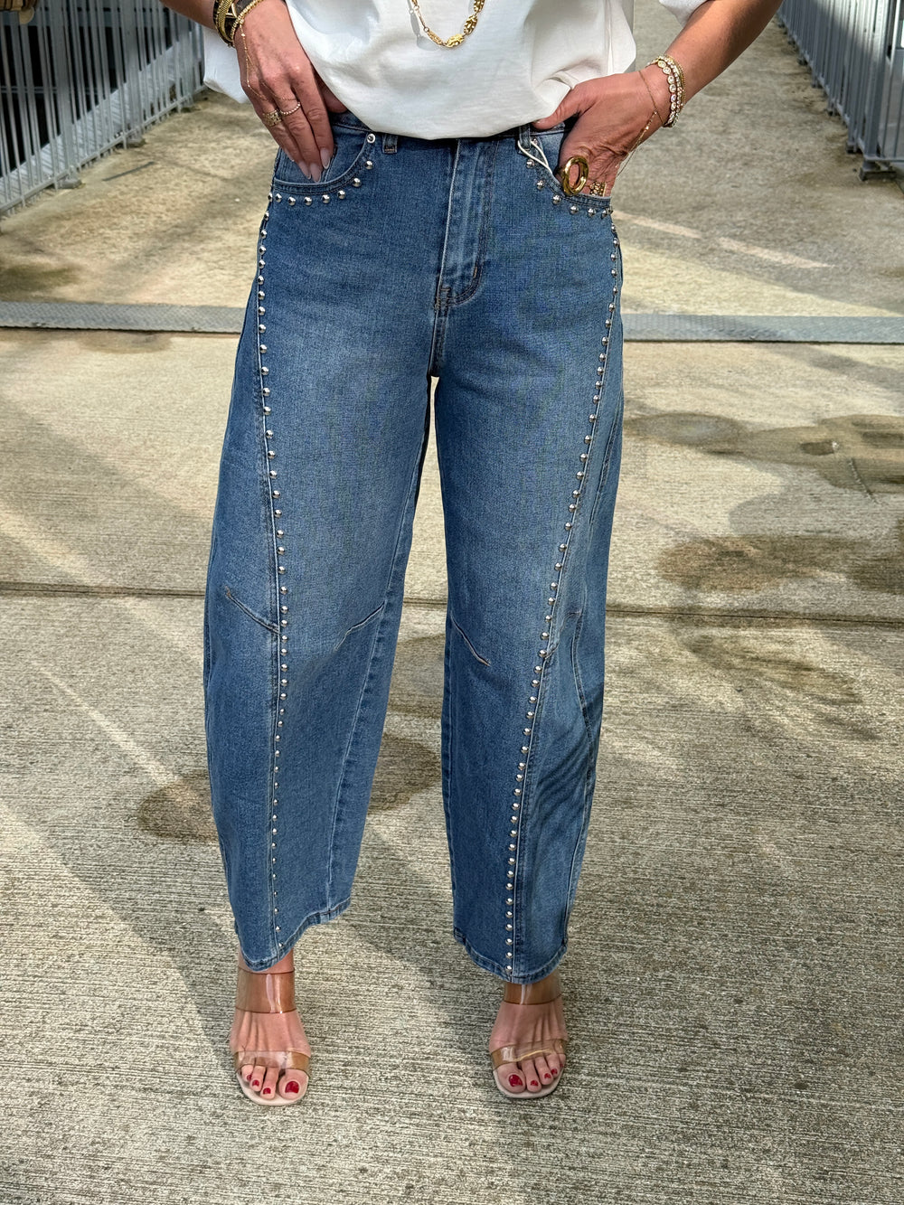 Jean Ballon cloutés Bleu JP9041