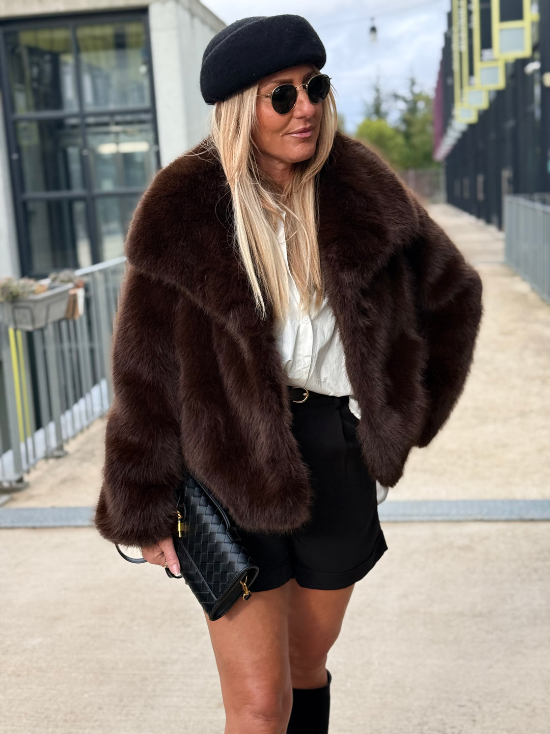 Manteau fourrure 88273 choco