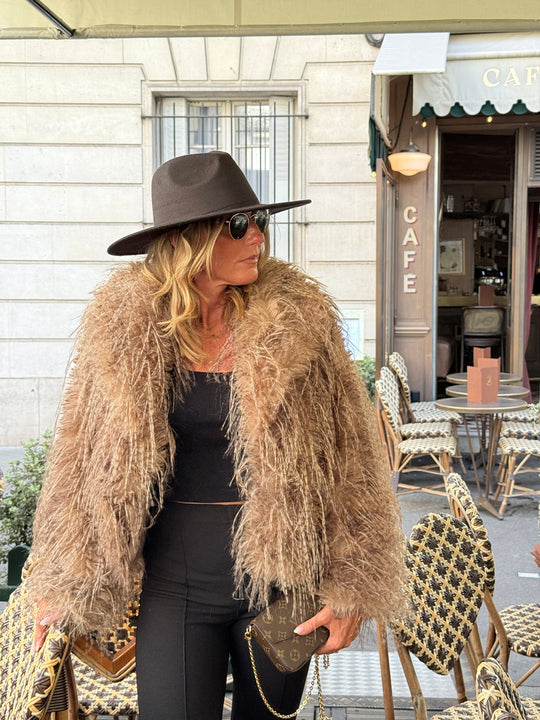 Manteau fourrure poils