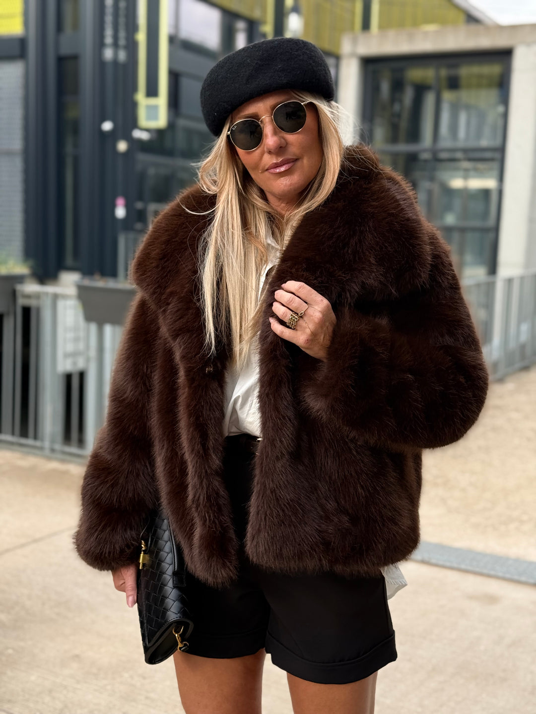 Manteau fourrure 88273 choco