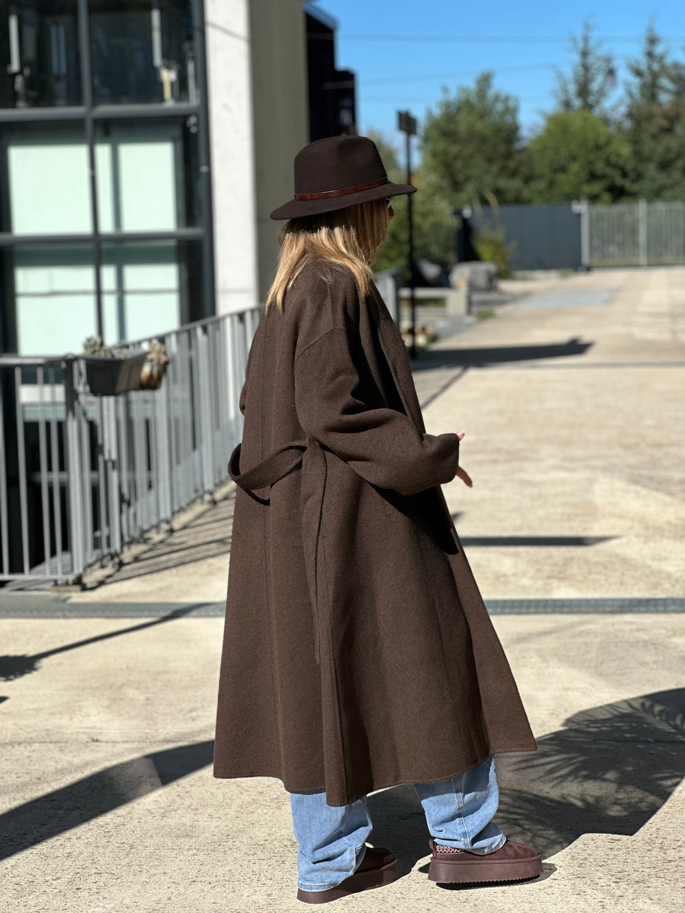 Manteau choco long Laine 009 (120cm)
