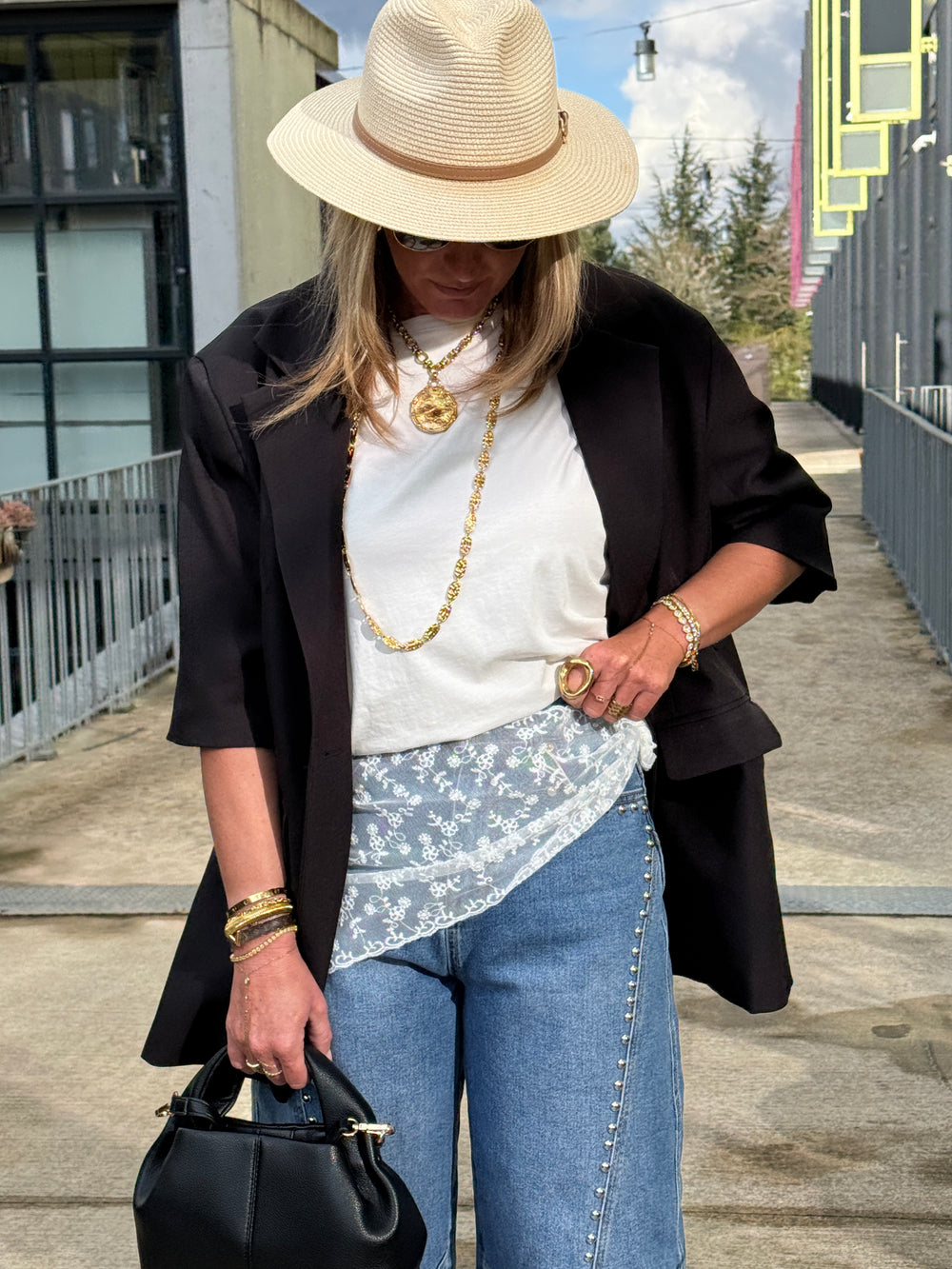 Blazer manches courtes Noir Jucie