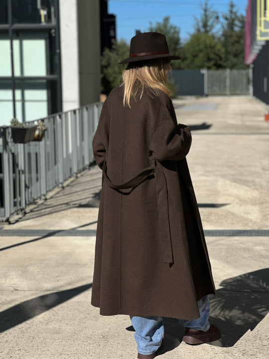 Manteau choco long Laine 009 (120cm)