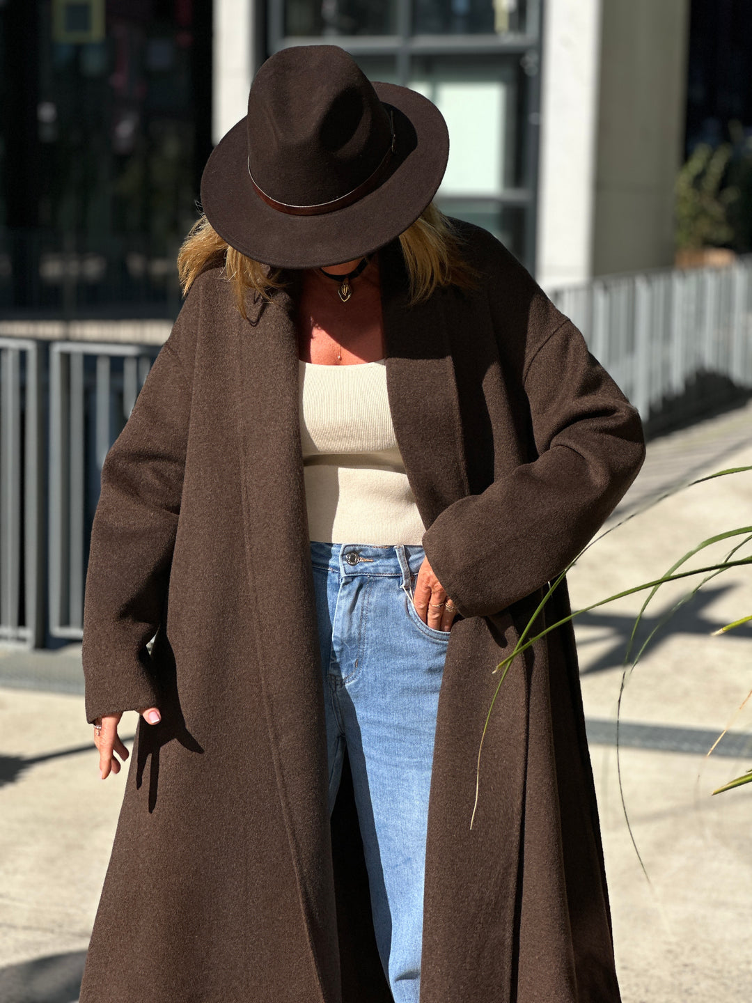 Manteau choco long Laine 009 (120cm)
