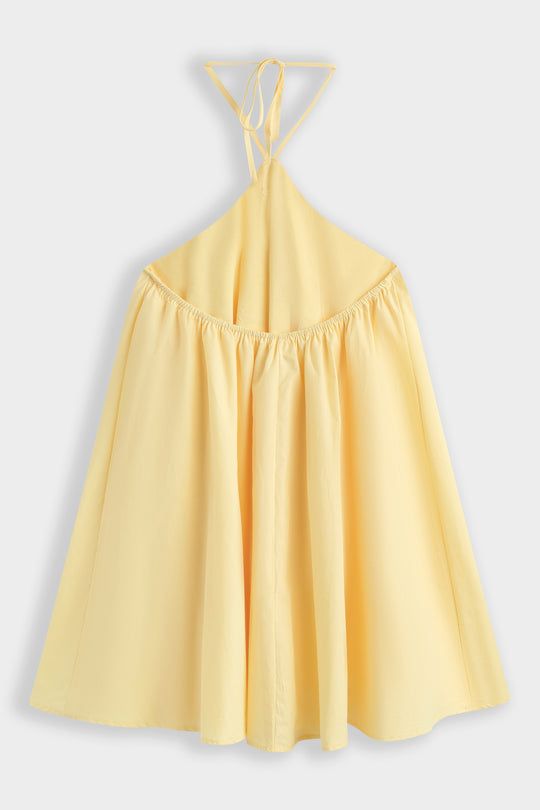 Robe courte à dos nus jaune 9506