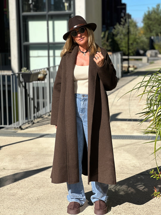 Manteau choco long Laine 009 (120cm)